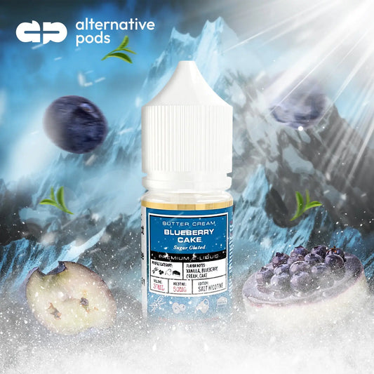 BSX Series Nicotine Salt E-Liquid By Glas 30ML - TFN BSX Vapor - Blueberry Cake 