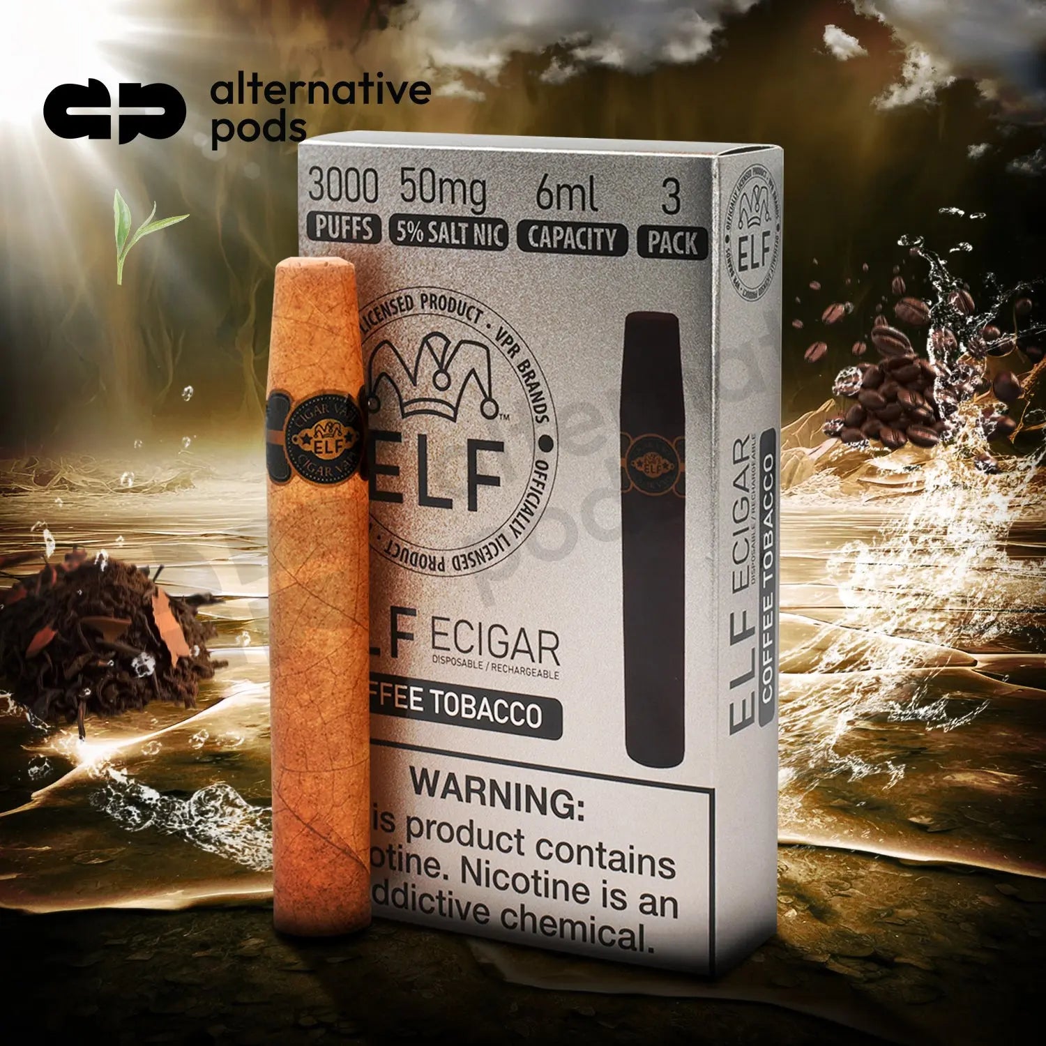 ELF VPR Cigar 3000 - Coffee Tobacco