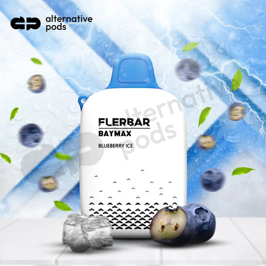 Flerbar Baymax Disposable Vape 3500 Puffs 0MG - Blueberry Ice 