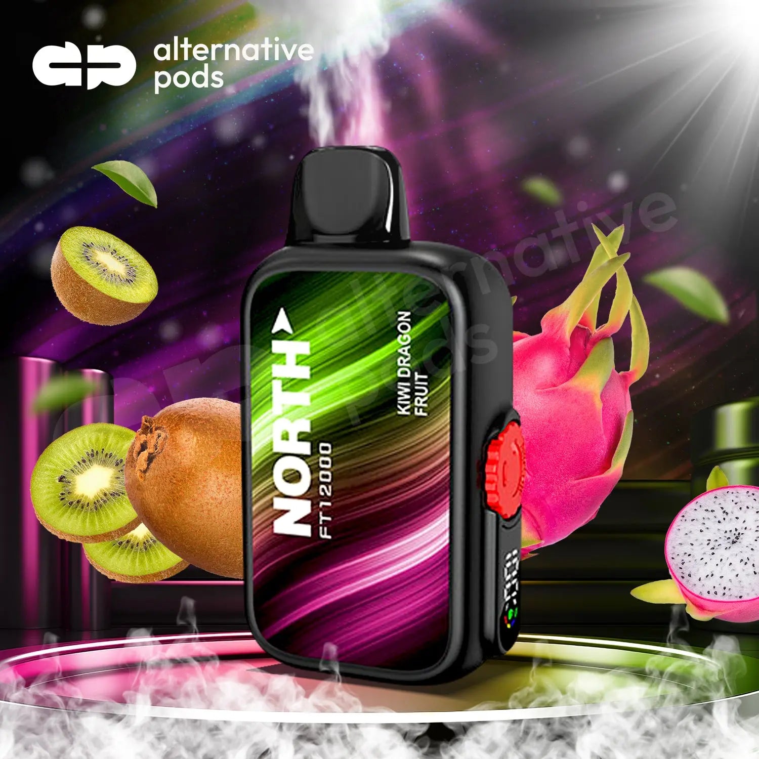 North FT12000 15ML 12000 Puffs Disposable NORTH - Kiwi Dragon Fruit 