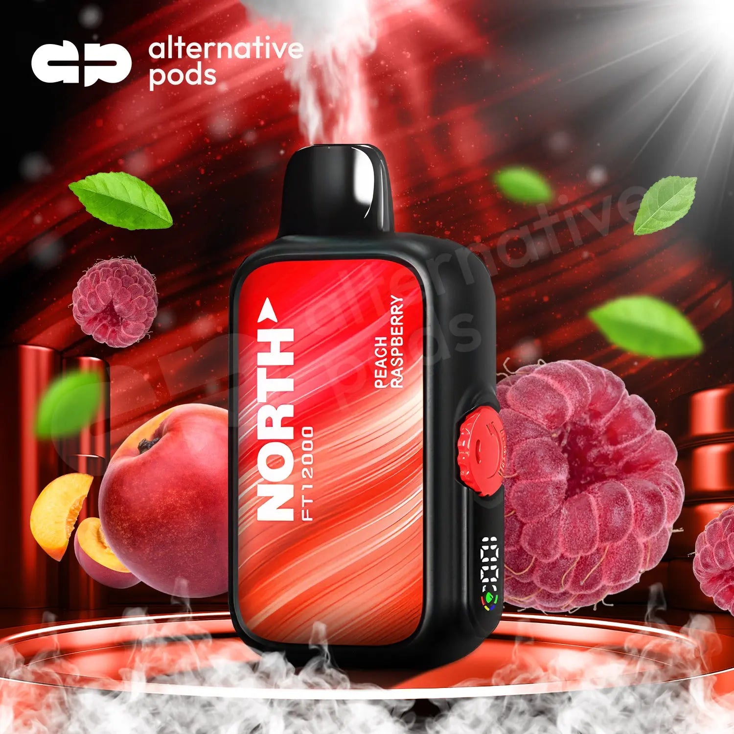 North FT12000 15ML 12000 Puffs Disposable NORTH - Peach Raspberry 