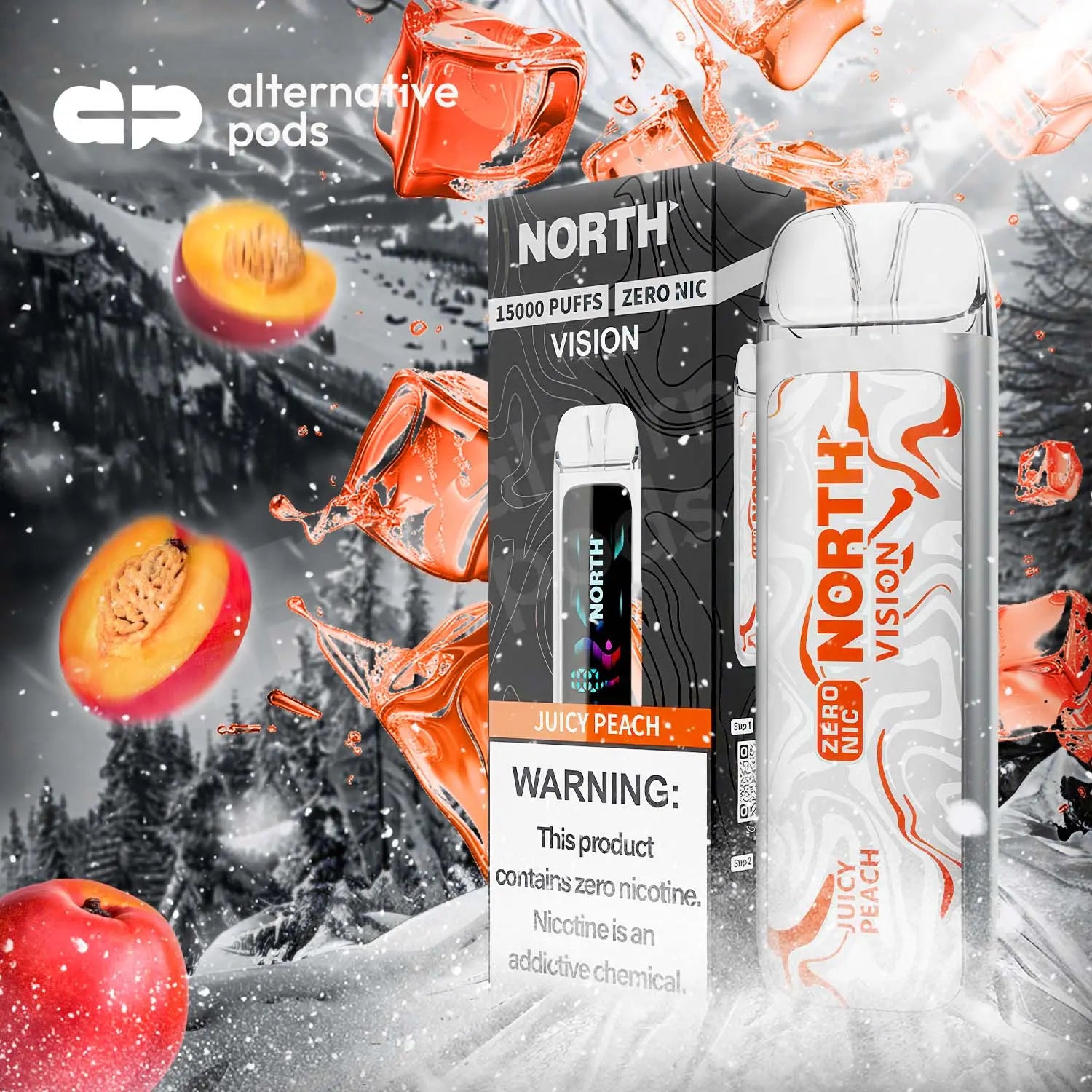 North Vision 15K Zero Nicotine Disposable - Juicy Peach 