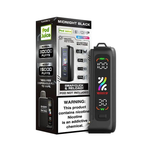 Pod Juice SVOPP 1100mAh Battery Device - Midnight Black 