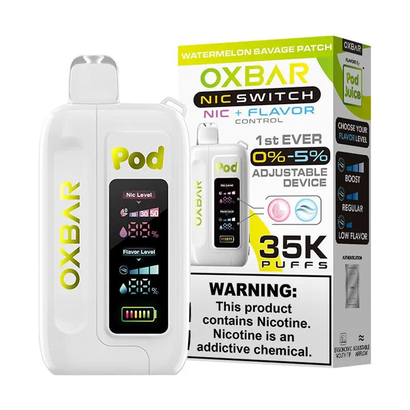 Pod Juice x OXBAR Flavor & Nic 35K - Watermelon Savage Patch 