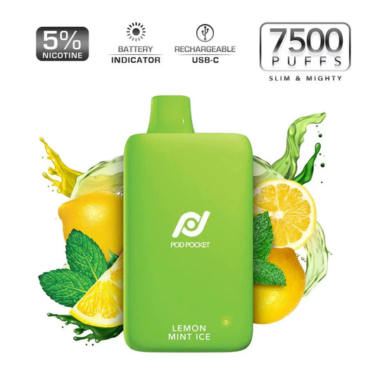 Pod Pocket 7500 Disposable Vape 5% Rechargeable 650mAh 10ML - Alternative pods | Online Vape & Smoke Shop