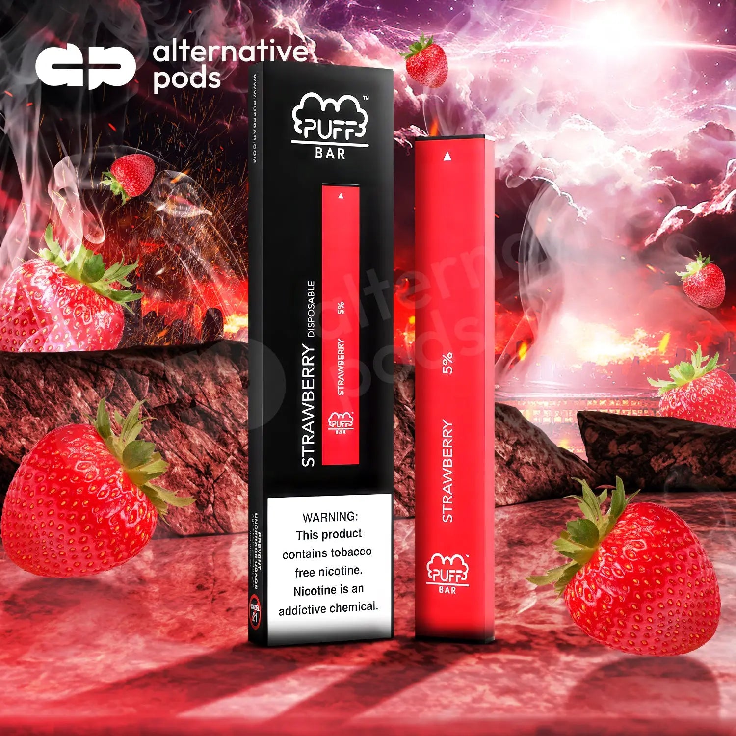 Puff Bar Plus Disposable Vape - Strawberry 