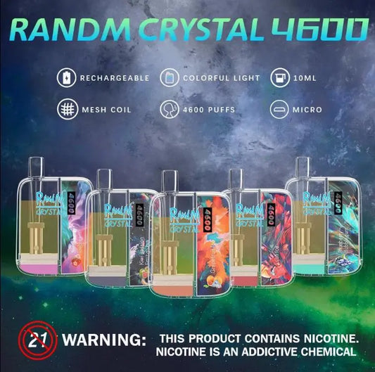R and M Crystal 4600 Puffs Disposable Vape