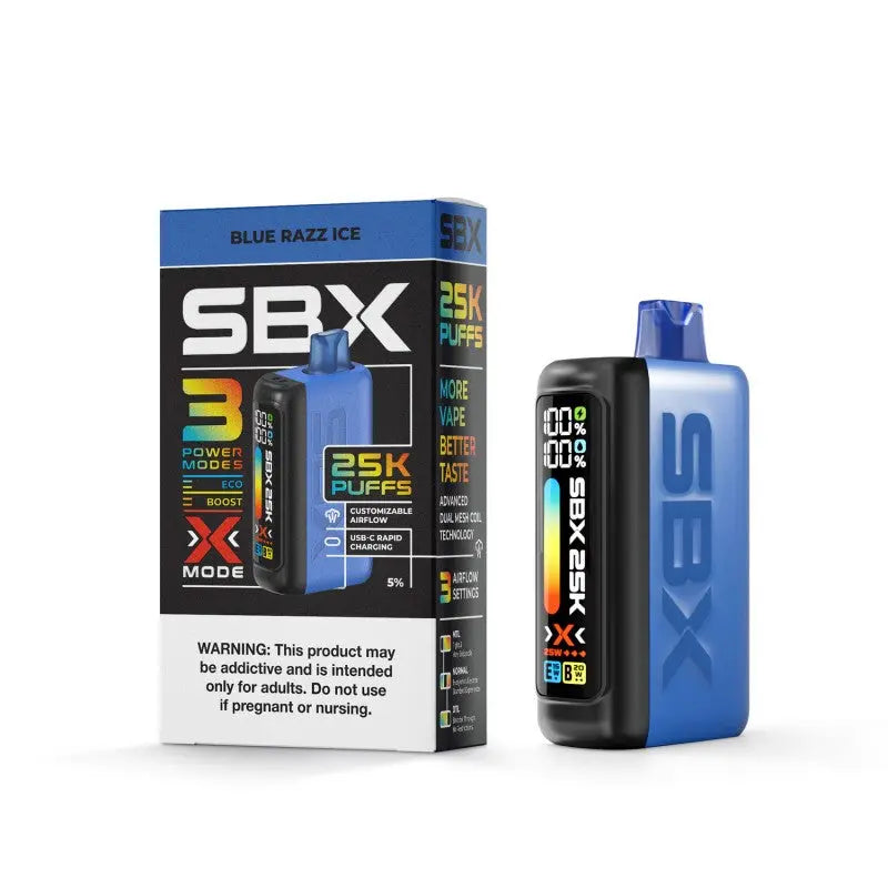SBX 25K Disposable 5% - Blue Razz Ice 