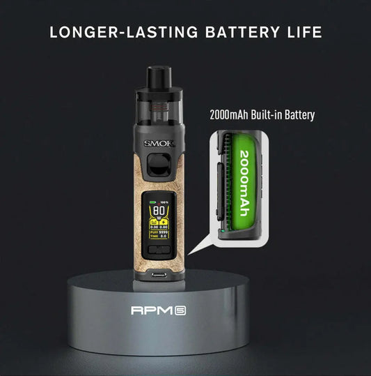 SMOK RPM 5 80W 2000mAh Pod System Starter Kit With 6.5ML Refillable Pod - Alternative pods | Online Vape & Smoke Shop