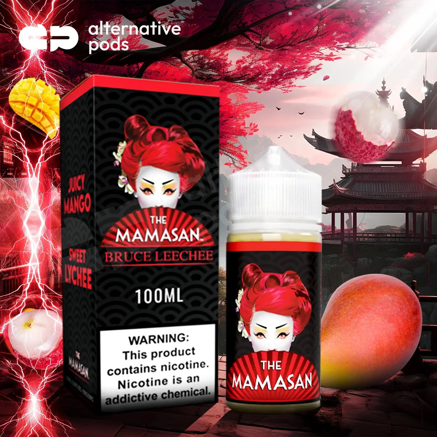 The Mamasan E-Liquid 100ML Vape Juice - Juicy Mango Sweet Lychee