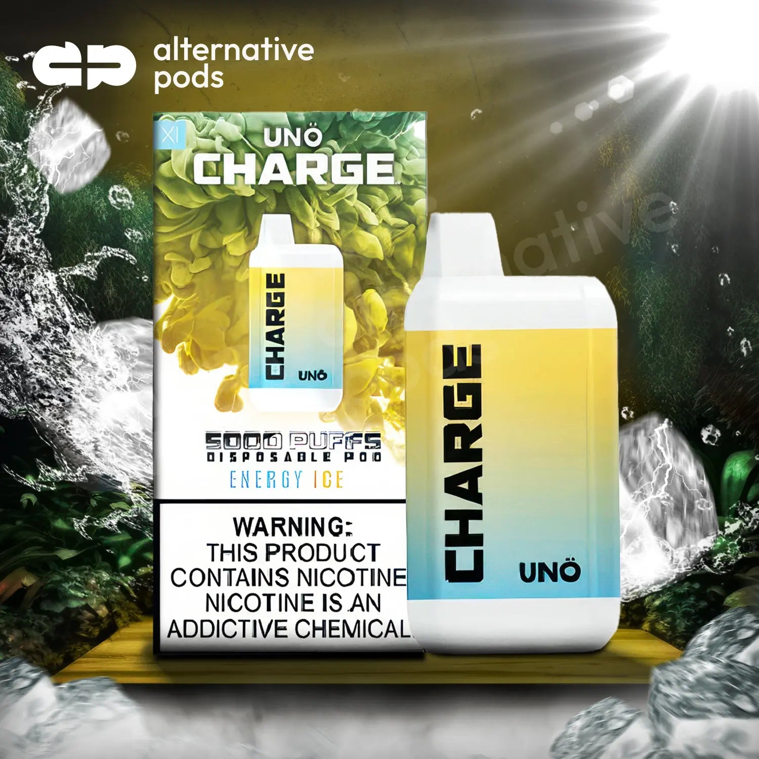 Uno Charge 5000 Puffs Disposable Vape - Energy Ice 