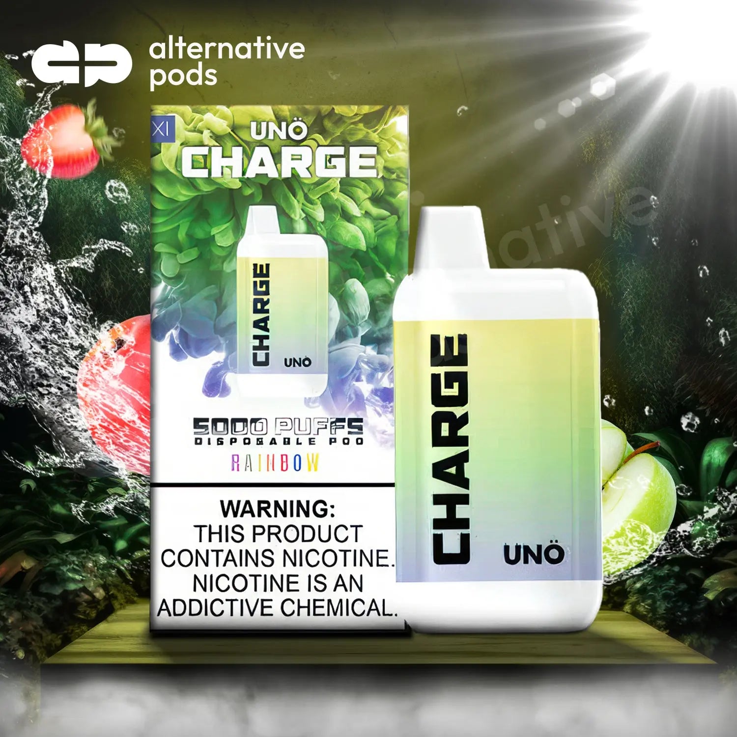Uno Charge 5000 Puffs Disposable Vape - Rainbow 