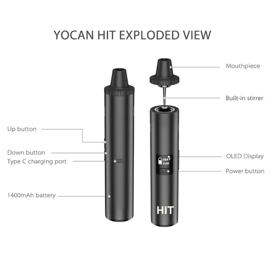 Yocan Hit 1400mAh Dry Herb Vaporizer Kit - Alternative pods | Online Vape & Smoke Shop